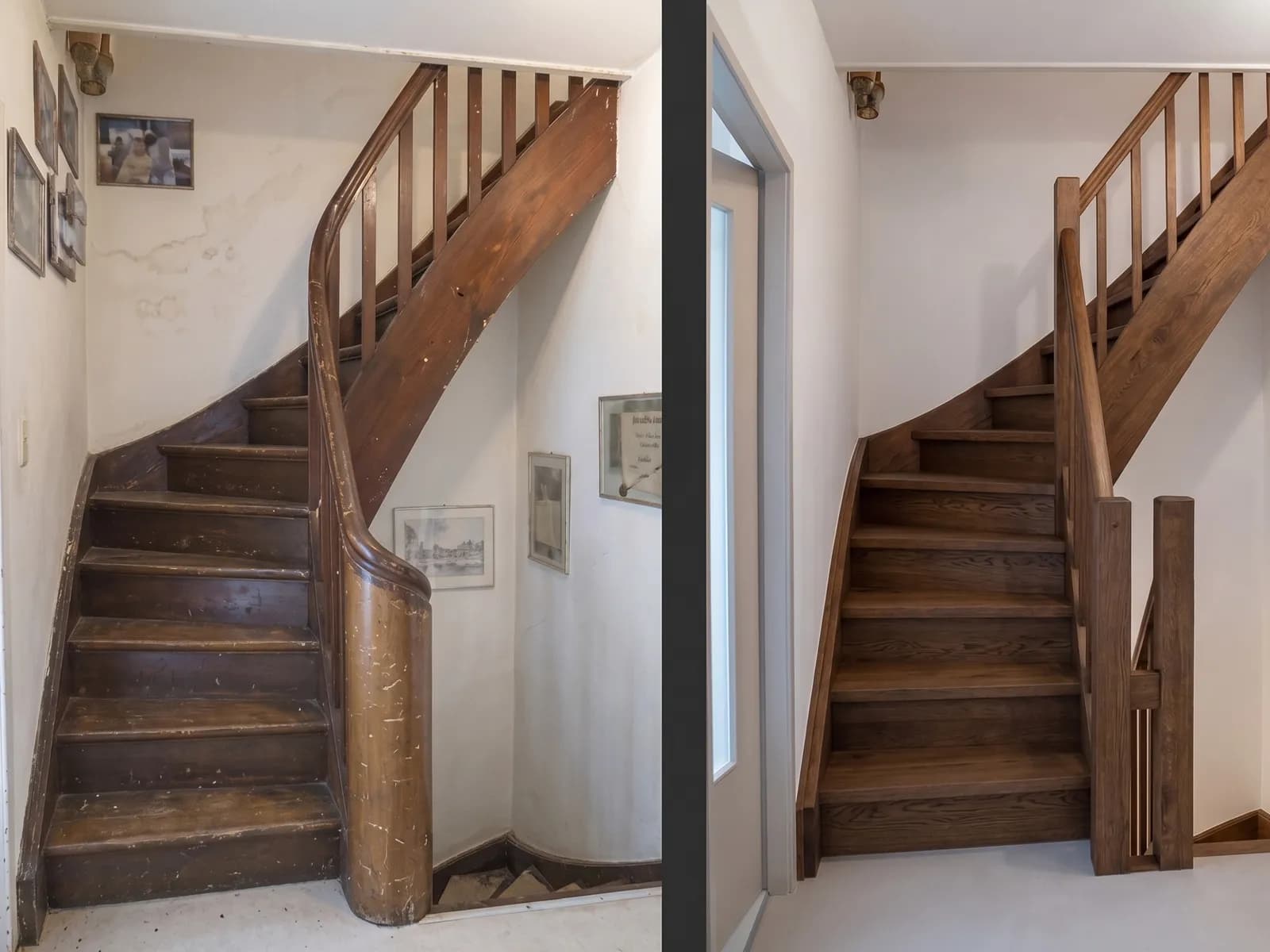 Renoviertes und frisch gestrichenes Treppenhaus